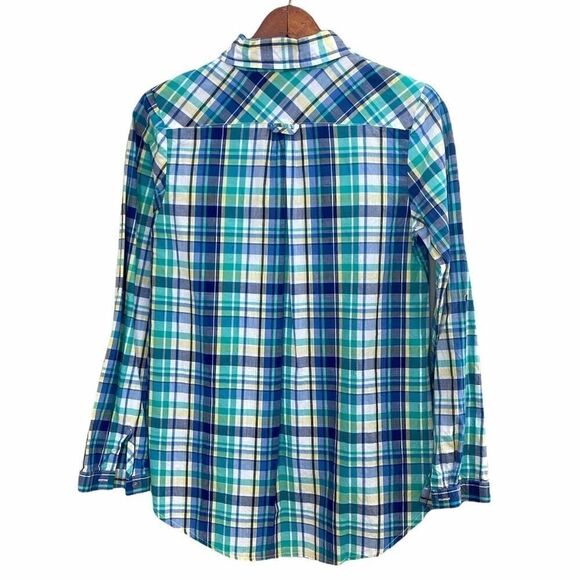 Love Notes Plaid Hi Low Button Down Shirt - Picture 6 of 6
